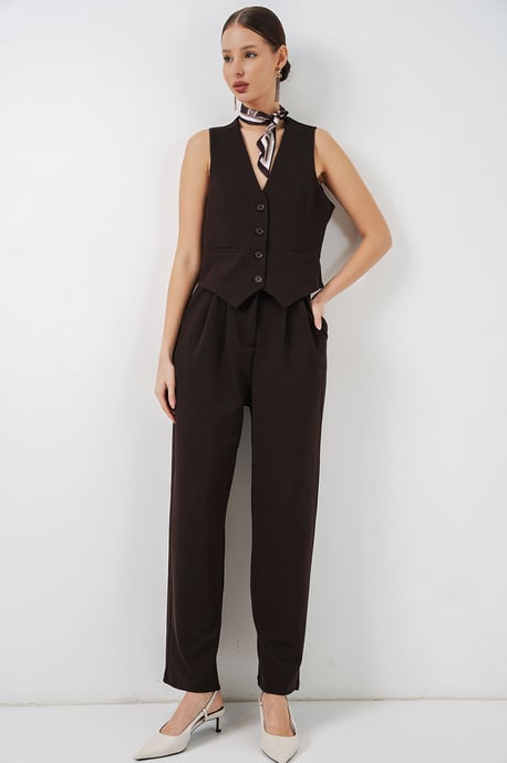 V-hals Crêpe Gilet - Image 1