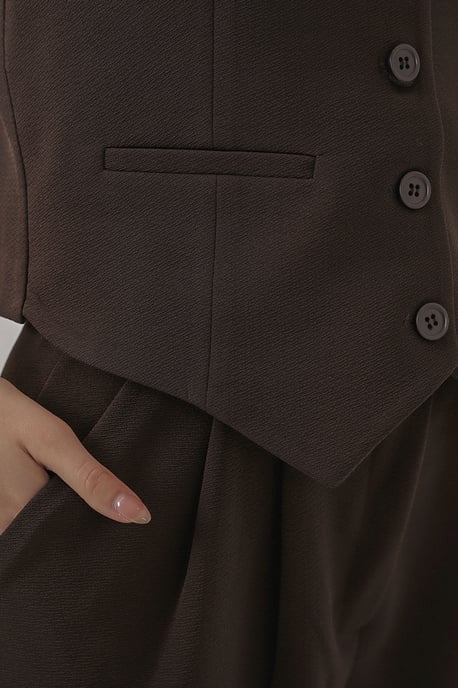 V-hals Crêpe Gilet - Image 4