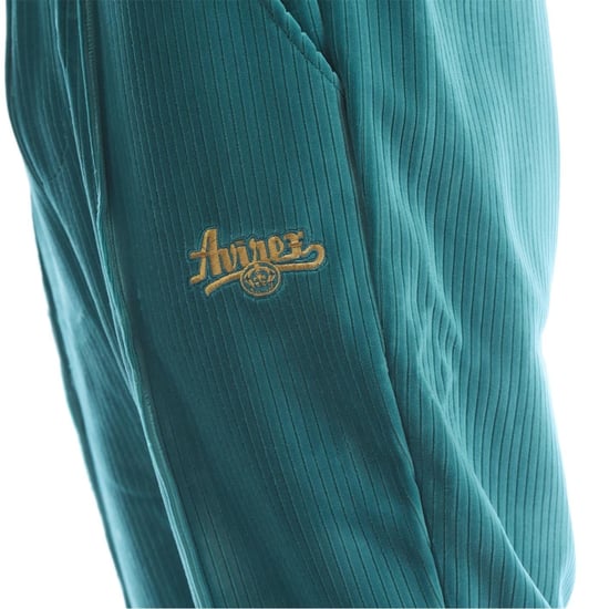 Men's Avirex Cypress Ribbed Straight Track Pants in Green - Image 4