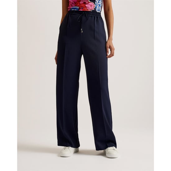 Women's Ted Baker Open Hem Fleece Joggers in Dk-Blue - Image 2