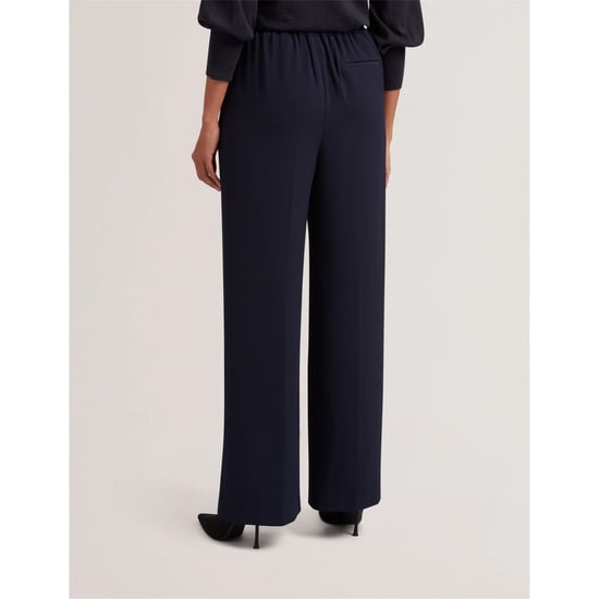 Women's Ted Baker Open Hem Fleece Joggers in Dk-Blue - Image 3