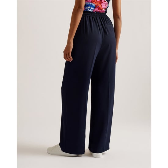 Women's Ted Baker Open Hem Fleece Joggers in Dk-Blue - Image 4