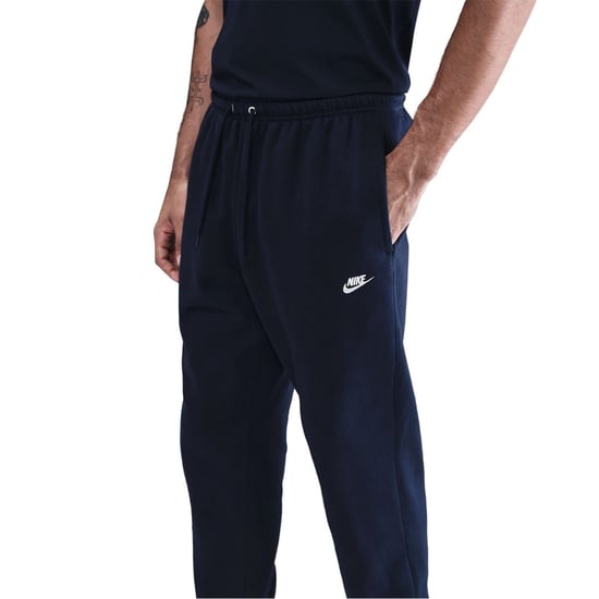 Men's Nike Club Slim Solid Patterned Joggers in Obsidian/White - Image 1