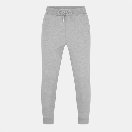 Men's Modern Amusement Palisad Solid Patterned Slim Joggers in Mid Mrl Grey - Image 1
