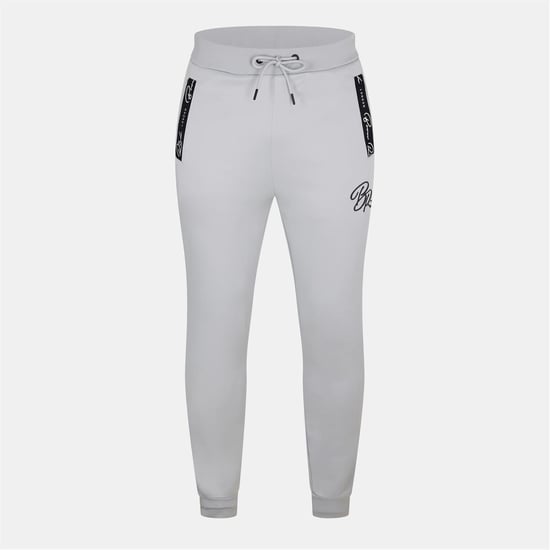 Men's Born Rich Foletti Solid Patterned Tapered Joggers in Mystic Blue - Image 1