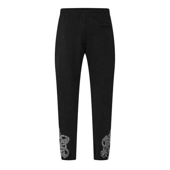 Men's Marcelo Burlon Graphic Print Straight Sweatpants in Black/White - Image 2