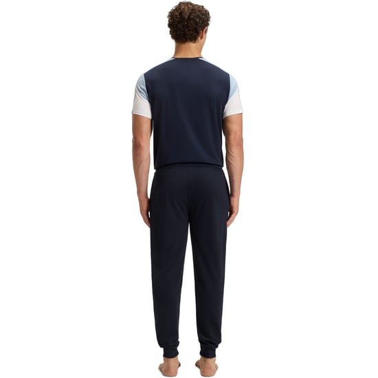 Men's Boss Tapered Jogging Bottoms in Dark Blue 404 - Image 4