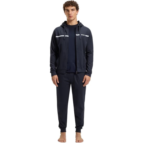 Men's Boss Tapered Jogging Bottoms in Dark Blue 404 - Image 5