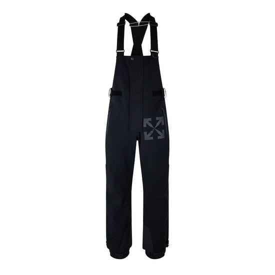 Men's Off White Slim Fit Athletic Pants in Black - Image 1