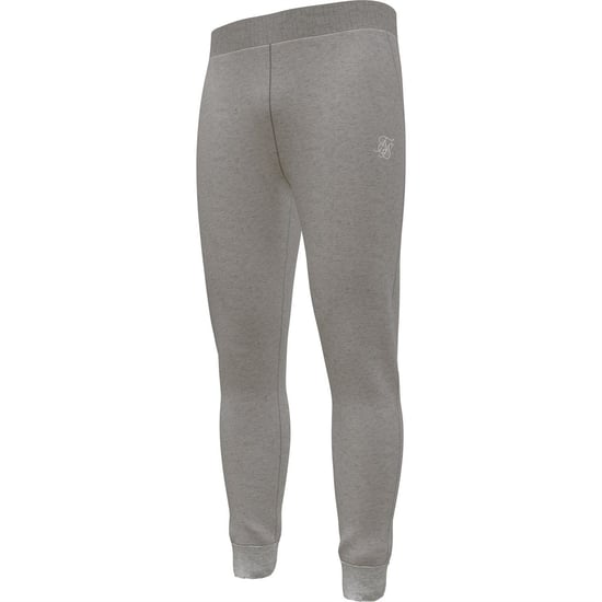 Men's SikSilk Cuffed Joggers in Grey Marl - Image 3