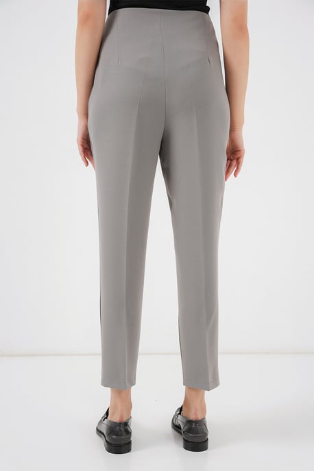 Höga midja slim fit ankellånga crepebyxor - Image 6