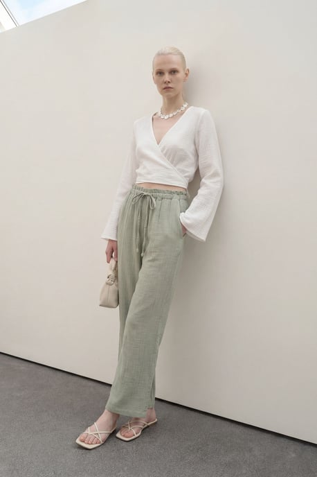 Elastische Taille Rechte Broek - Image 1