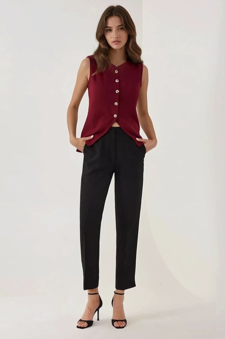 High Waist Straight Leg Pants - Image 5