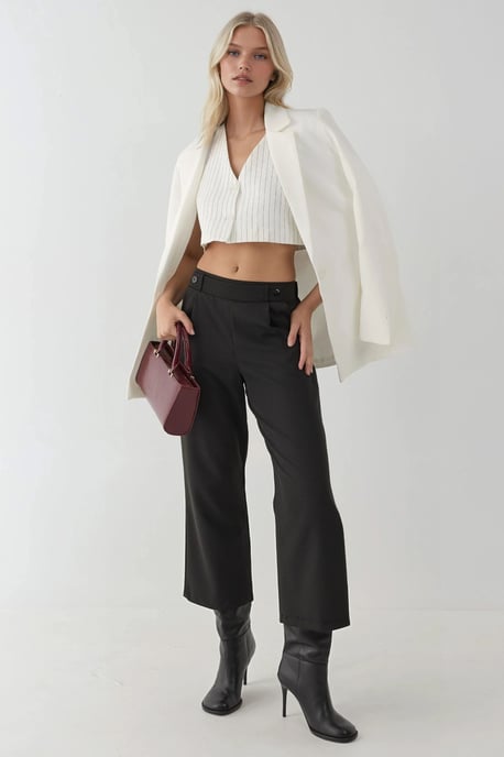 Button Detail High Waist Pants - Image 6
