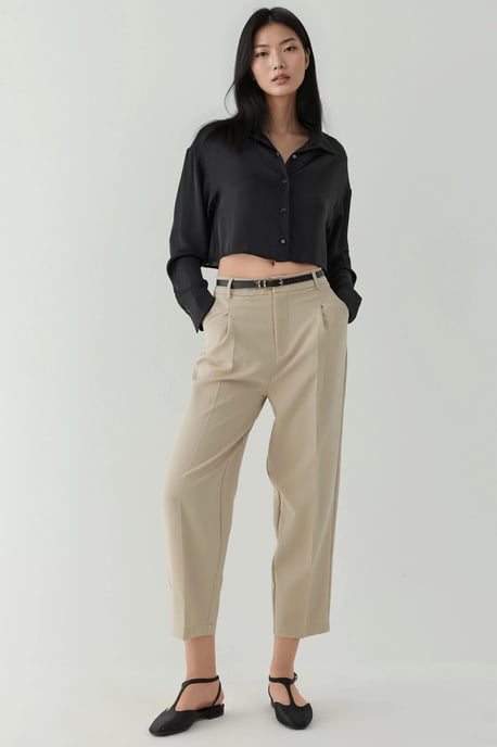 High Waist Darted Pants - Image 2