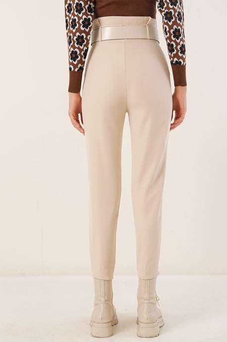 Enkel lengte rechte broek met strik - Image 5