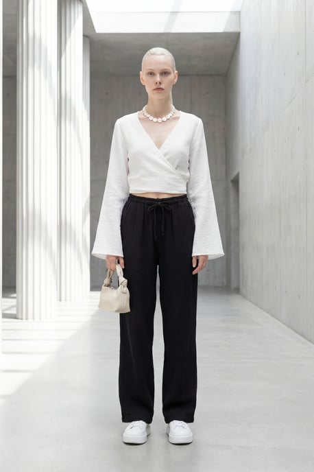 Elastische Taille Rechte Broek - Image 1