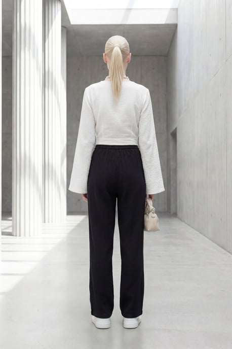 Elastische Taille Rechte Broek - Image 3