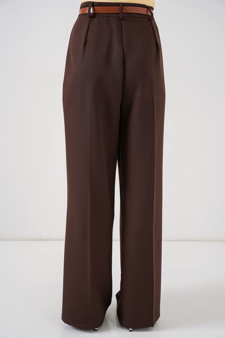 Hoge Taille Plissé Palazzo Broek - Image 6