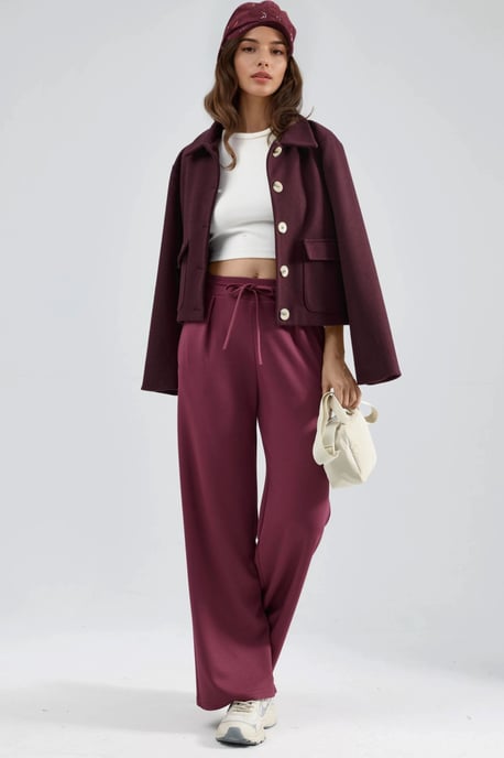 Modal Touch Pleated Palazzo Pants - Image 3