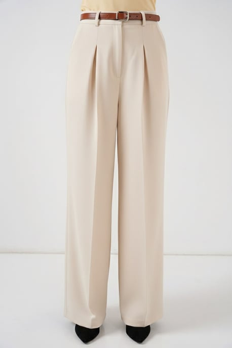 High Waist Pleated Palazzo Pants - Image 2