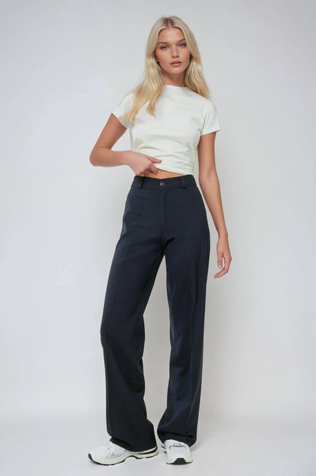 Hoge Taille Rechte Pijpen Broek - Image 2