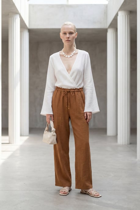 Elastische Taille Rechte Pijpen Broek - Image 6