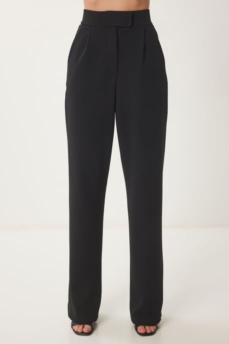 High Waist Textured Palazzo Pants - Image 5