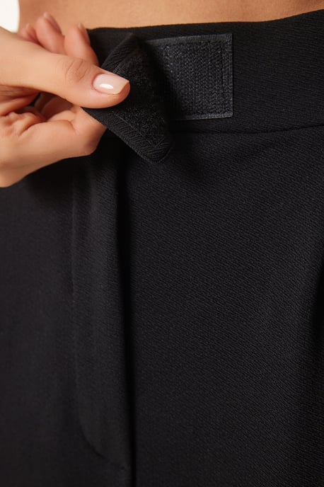 High Waist Textured Palazzo Pants - Image 6