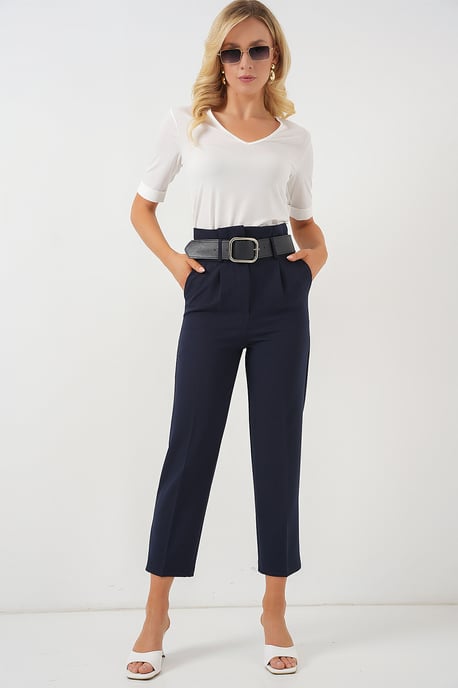 Enkelhoge Rechte Broek met Strik - Image 3