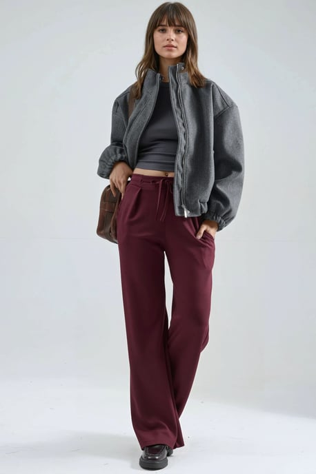 Modal Touch Pleated Palazzo Pants - Image 4