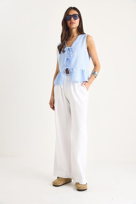 Elastic Waist Straight Leg Pants - Image 2