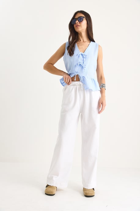 Elastic Waist Straight Leg Pants - Image 3