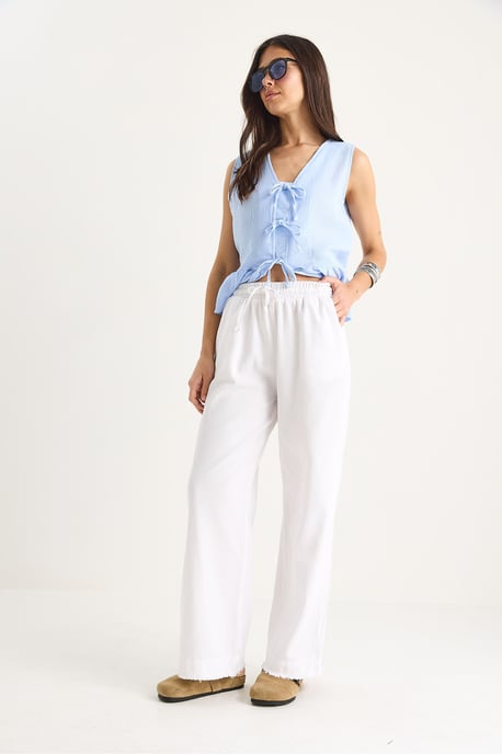 Elastic Waist Straight Leg Pants - Image 4