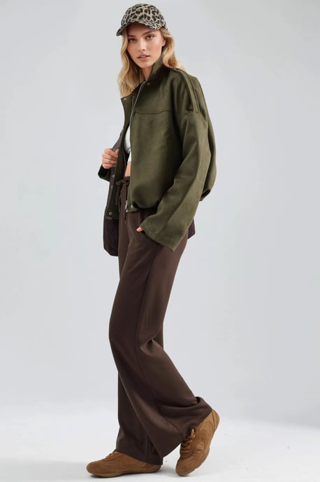 Modal Touch Pleated Palazzo Pants - Image 3