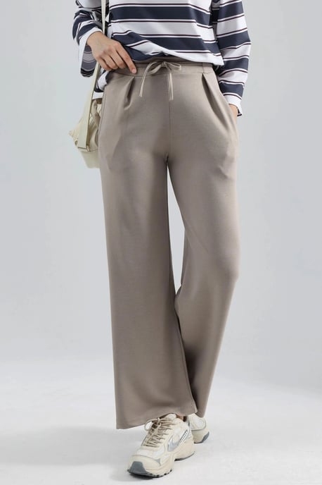 Modal Touch Pleated Palazzo Pants - Image 1