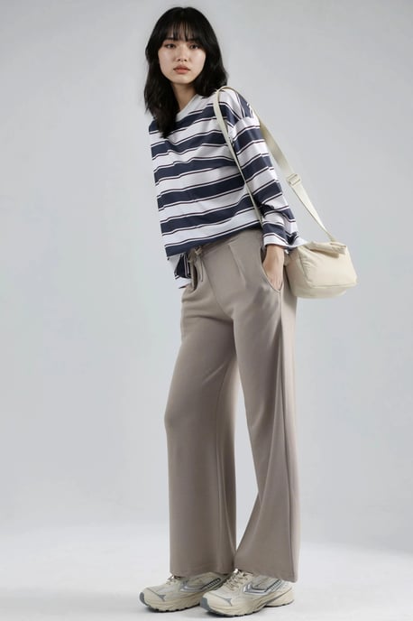 Modal Touch Pleated Palazzo Pants - Image 2