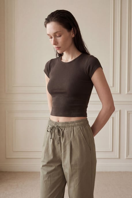 Enkel lengte broek met trekkoord in de taille en zak - Image 6