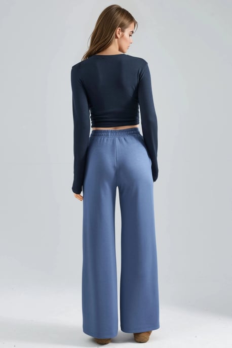 Modal Touch Pleated Palazzo Pants - Image 3