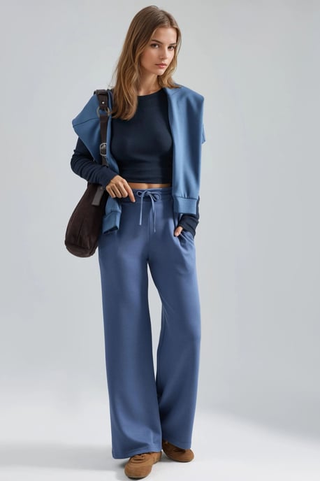 Modal Touch Pleated Palazzo Pants - Image 4