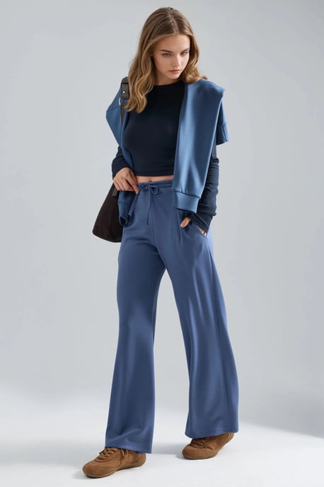 Modal Touch Pleated Palazzo Pants - Image 5