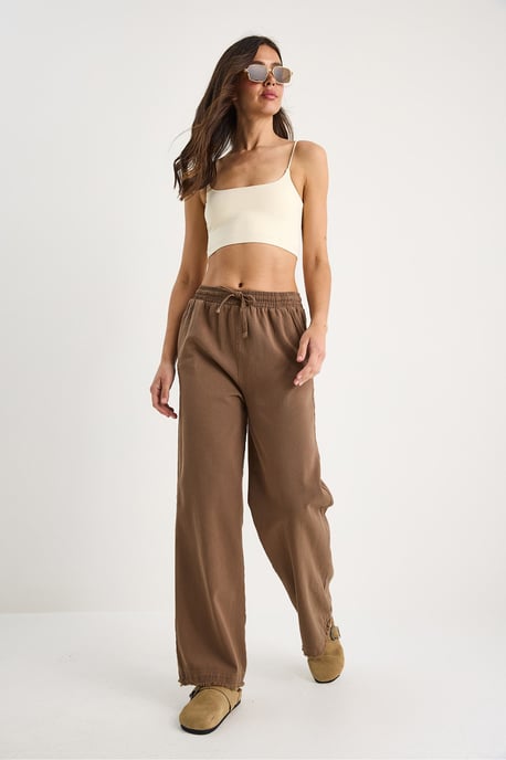 Elastic Waist Straight Leg Pants - Image 2