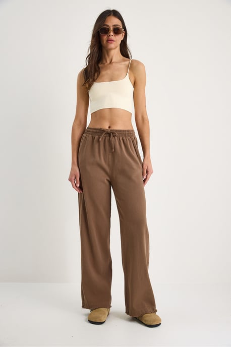 Elastic Waist Straight Leg Pants - Image 4
