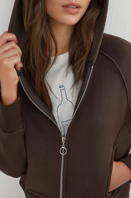 Ontspannen Pasvorm Met Rits Hoodie - Image 5
