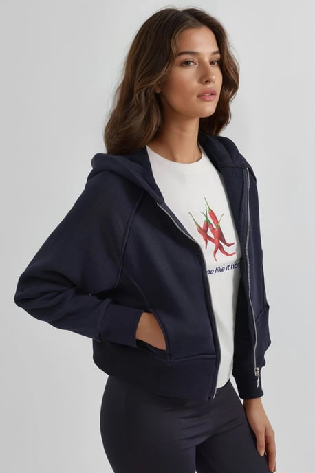Ontspannen Pasvorm Zip Hoodie - Image 3