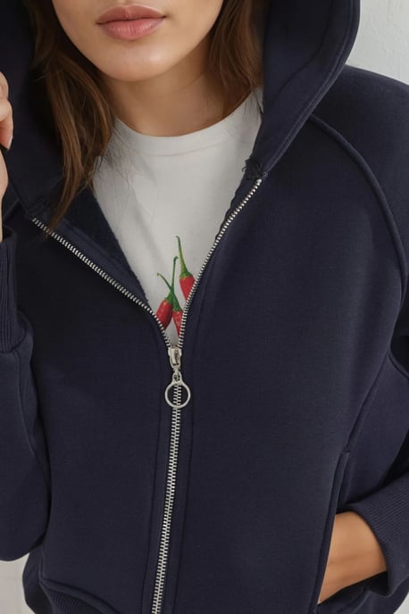 Ontspannen Pasvorm Zip Hoodie - Image 6