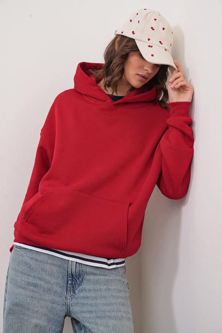 Oversized Hooded Sweatshirt with Pocket - Image 4