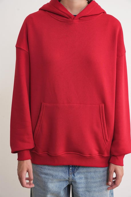 Oversized Hooded Sweatshirt with Pocket - Image 5