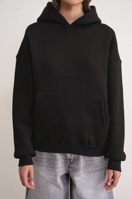 Oversized Hooded Sweatshirt with Pocket - Image 3
