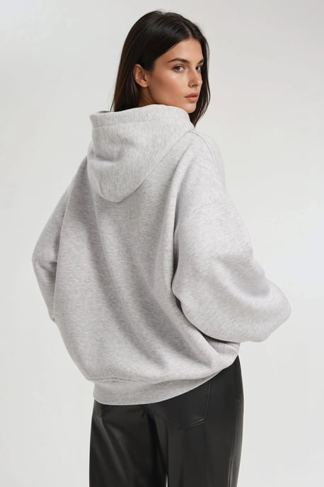 Oversized Printed Hooded Sweatshirt - Image 4